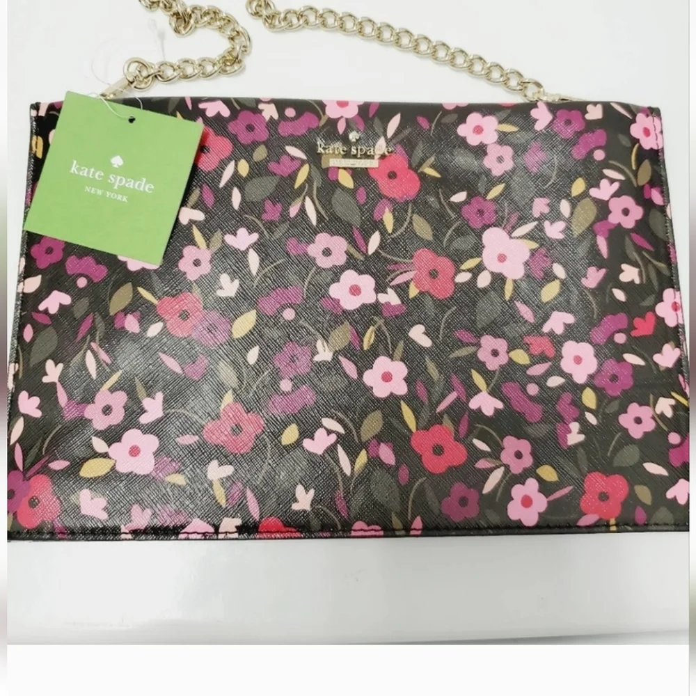 NWT Authentic Kate Spade Sima Floral Print Leather Crossbody/purse - Picture 4 of 11